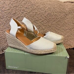 Alexis Leroy Women's Closed Toe Buckle Strap Slingback Espadrilles